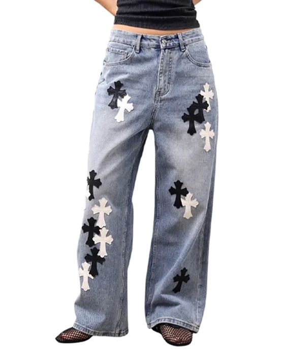 Дънки alaia chanel chrome hearts balenciaga