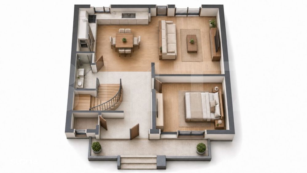 Casa tip duplex cu 4 dormitoare si 250 mp teren, zona Dedeman, Bistrit