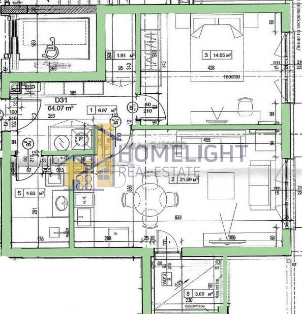 Продава се Двустаен апартамент в София, Манастирски ливади - 74 кв.м за 3090 €/кв.м - Снимка #6