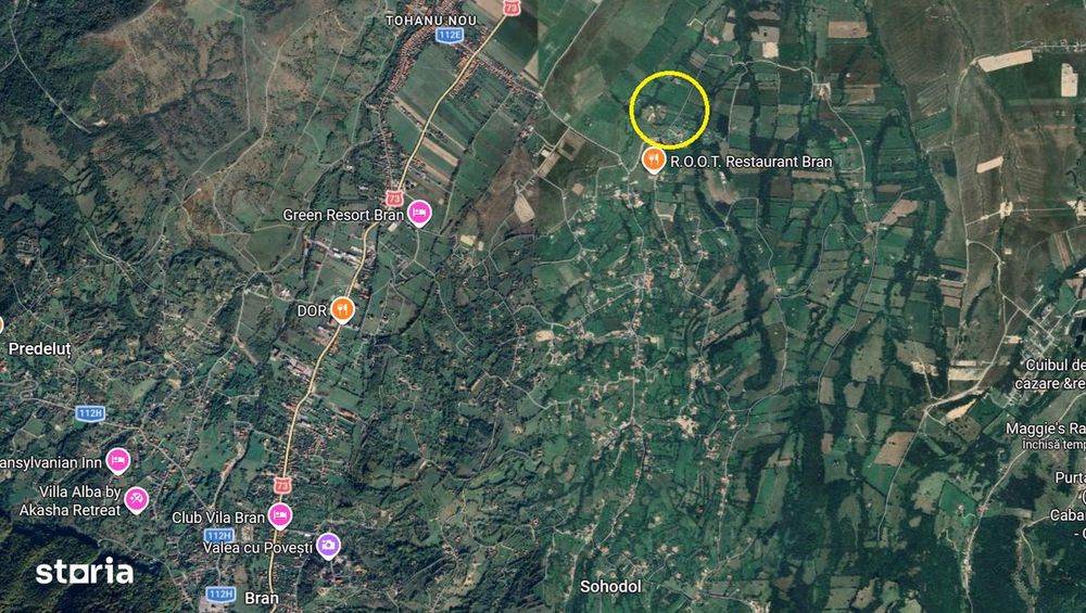 Teren intravilan Bran – Sohodol zona de case