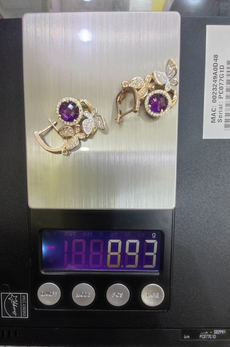 Эксклюзивные золотые женские серёжки