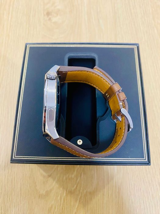 КАТО НОВ !!! Huawei Watch GT 5, 46mm, Brown Composite Leather Strap