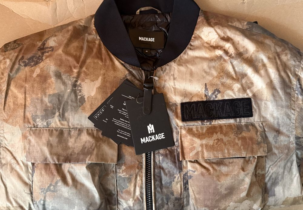 Mackage Baxter Camo Down Bomber Jacket бруталното яке -  L