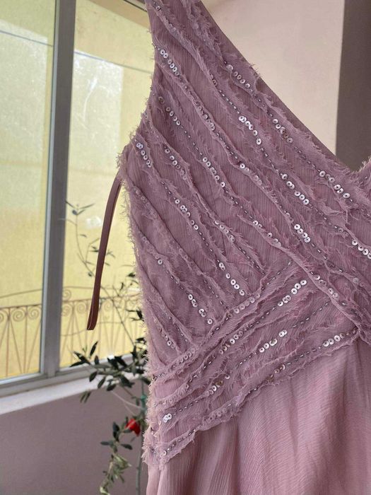 Rochie roz matase marime xs/s