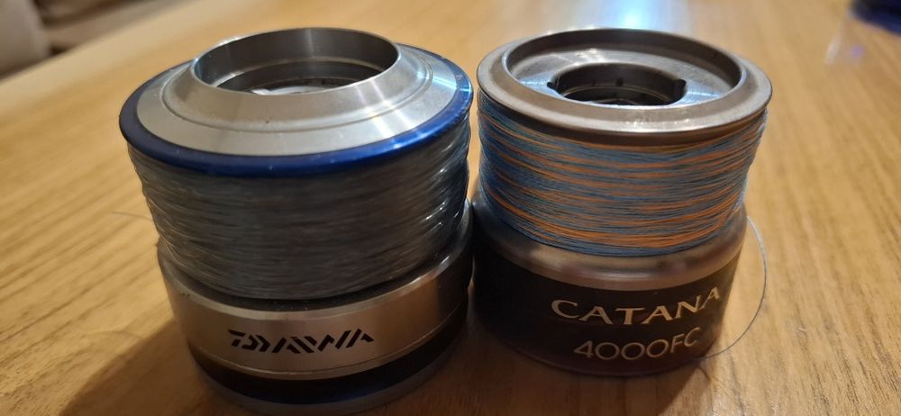 Шпули за риболовни макари Dalwa megaforse 4000A и Shimano catana 4000fc