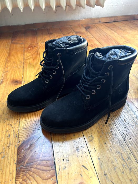 Дамски черни боти от набук Timberland Hannover Hill 38 номер