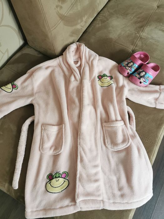 Халат за баня + кроксове за момиченце