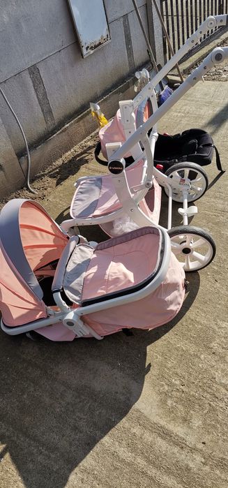 Vand Carucior fete Visoli Pink 3 in 1