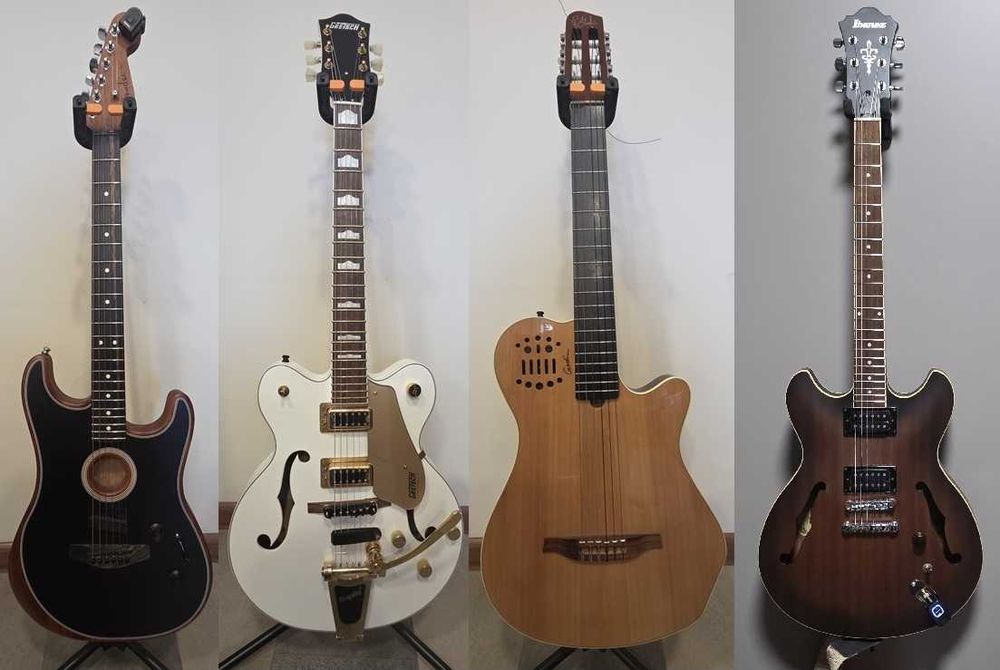 Электрогитары Fender, Gretsch, Godin, Ibanez