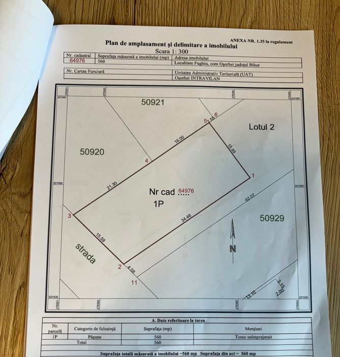 Teren Intravilan Fughiu Osorhei 70€/mp
