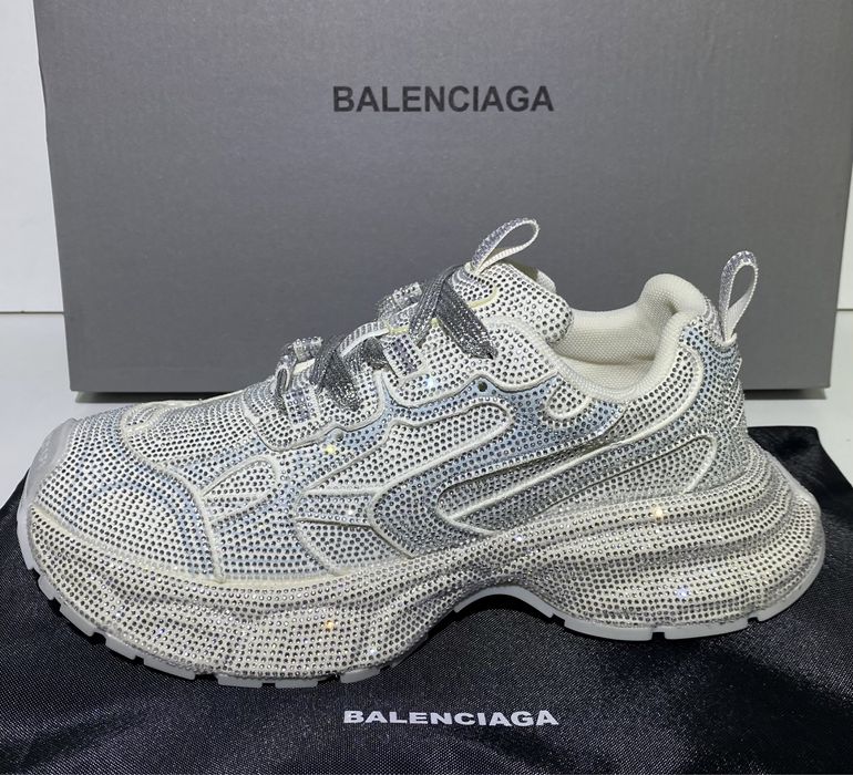 Balenciaga 3XL Rhinestones Crystal Light Grey Full Box Calitate Premium