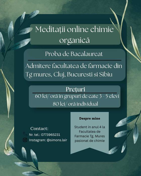 Meditatii online chimie organica