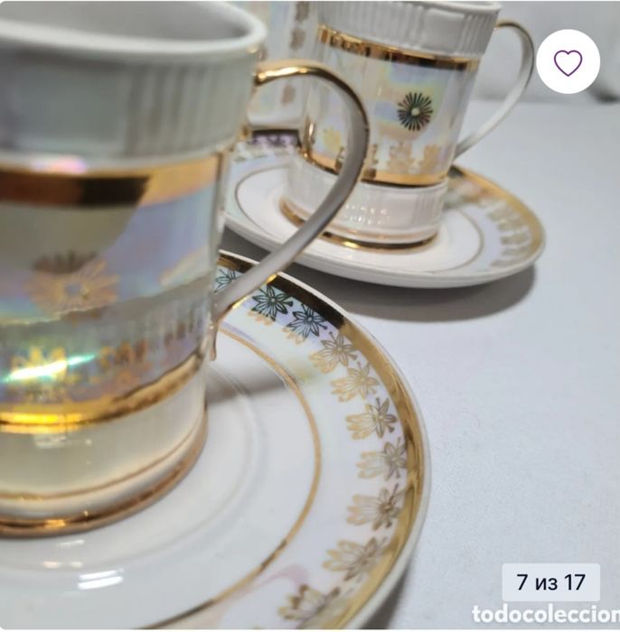 Кофейный сервиз из тонкого фарфора