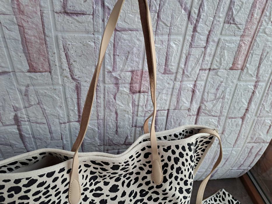 дамска чанта,H & M Нова!голяма текстилна торба,плажна чанта