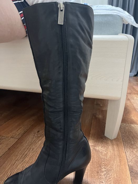 Кожанные зимний сапоги