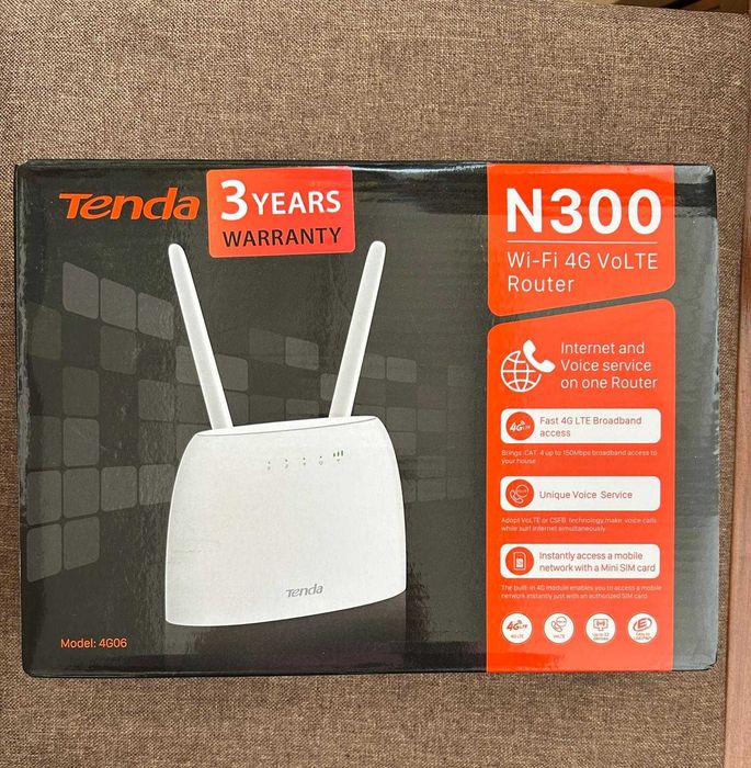 Router Wi-fi Tenda N300 Wi-fi 4G VoLTE