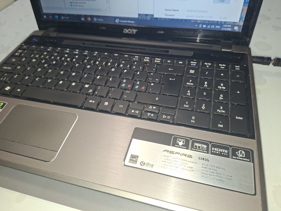 Acer Aspire 5745g, Intel i5, 500 gb, video dedicat,  6 gb ram
