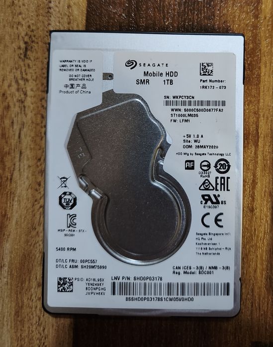 1tb hdd 2.5" для ноутбука Seagate.500gb hdd 2.5" для ноутбука WD.