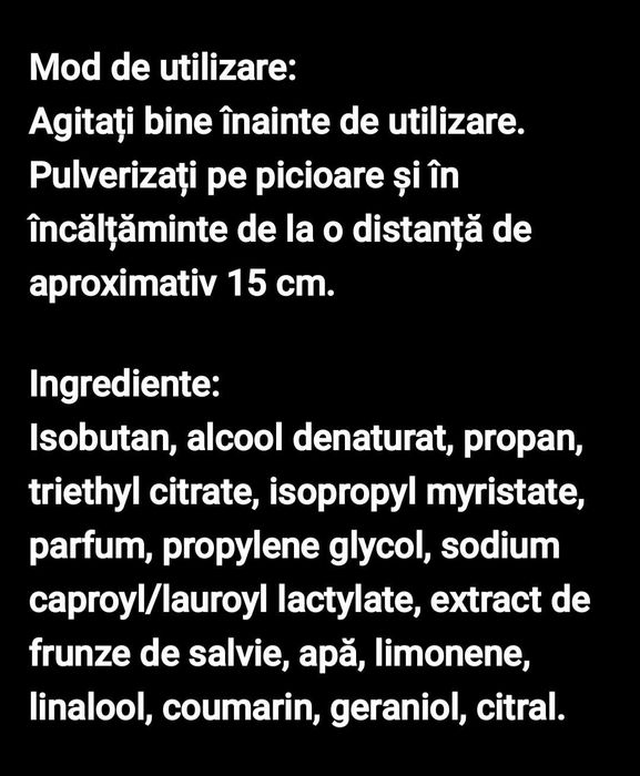 Spray pt picioare