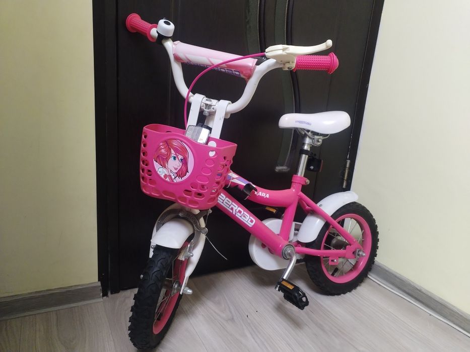 Bicicleta fetițe 3 ani+ roti 12"
