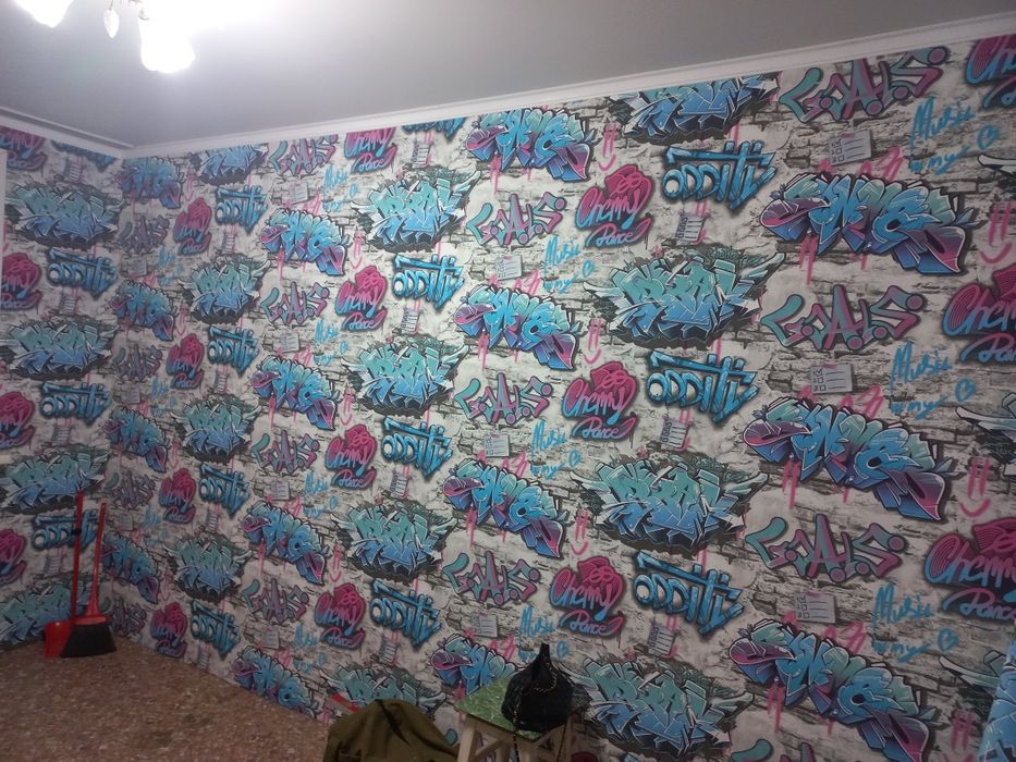 Поклею обои на любые стены.Галтели.