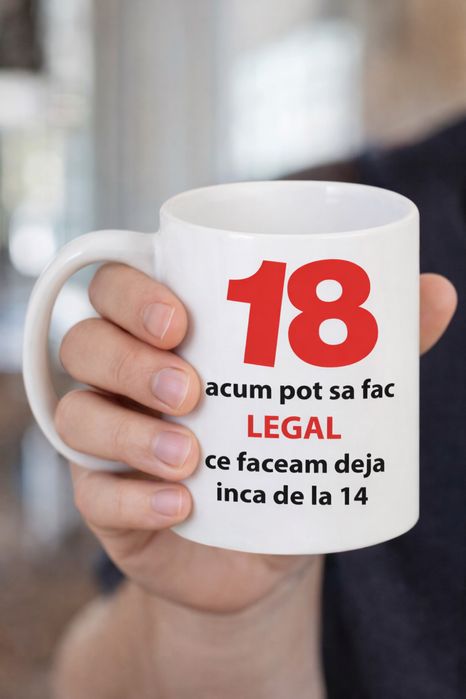 Cana cu mesaj  18 ani