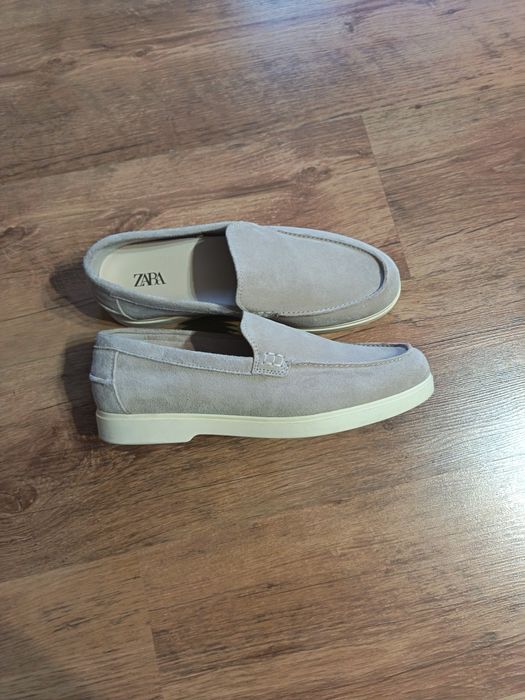 Mocasini ZARA piele întoarsă nr 42