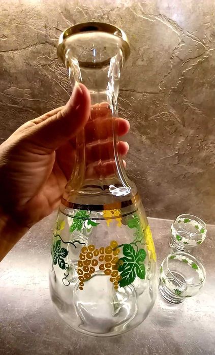 Чаши бутилка за ракия за шампанско сладолед чай, пепелник звезда Давид