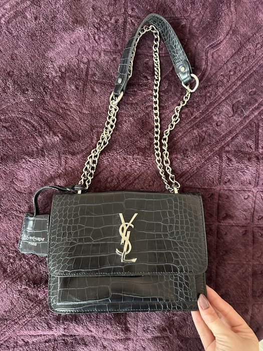 Чанта естествена кожа YSL