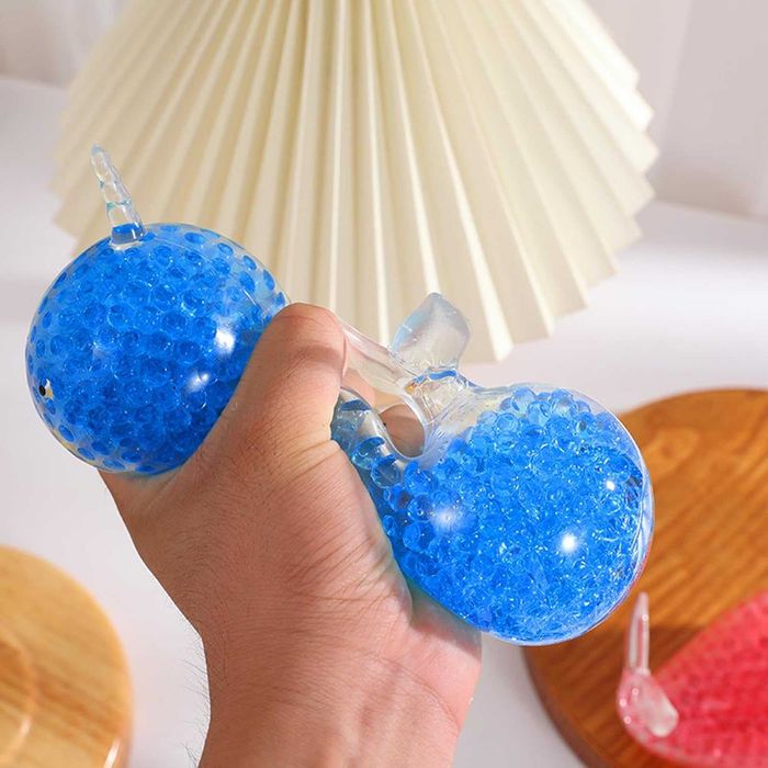 Jucarie antistres si relaxare cu gel model delfin albastru de strans