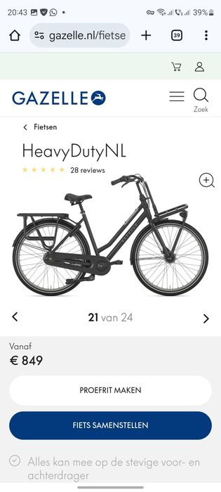 Gazelle HavyDuty Large 28Inchi in stare Excelenta