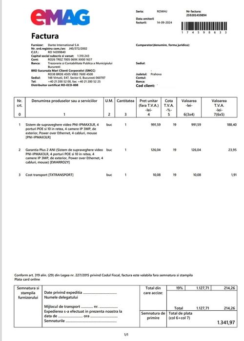 Kit supraveghere video