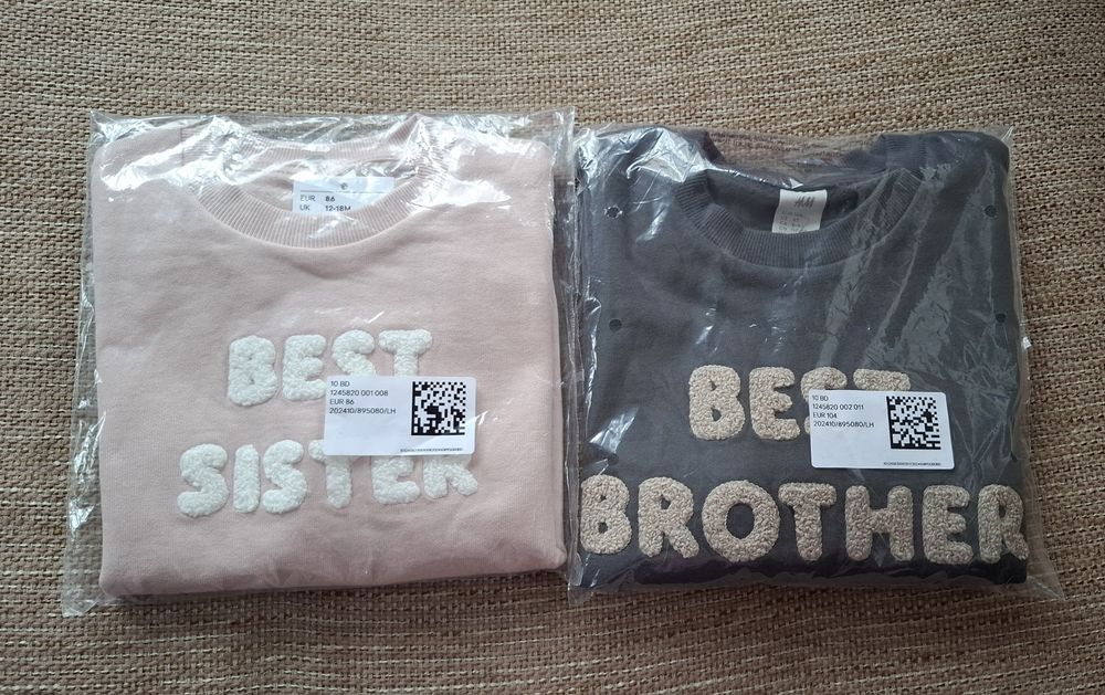 Чисто нова блуза от H&M best sister за момиче/ сестра, 86 размер