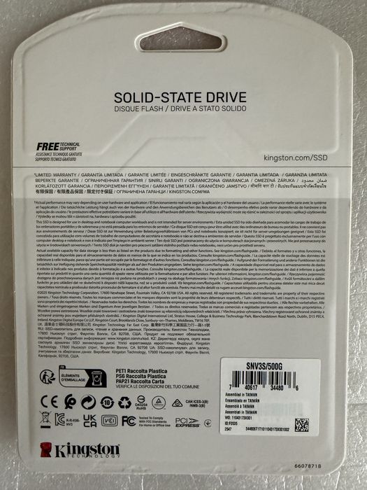 Новый M2 SSD 500 GB Kingston
