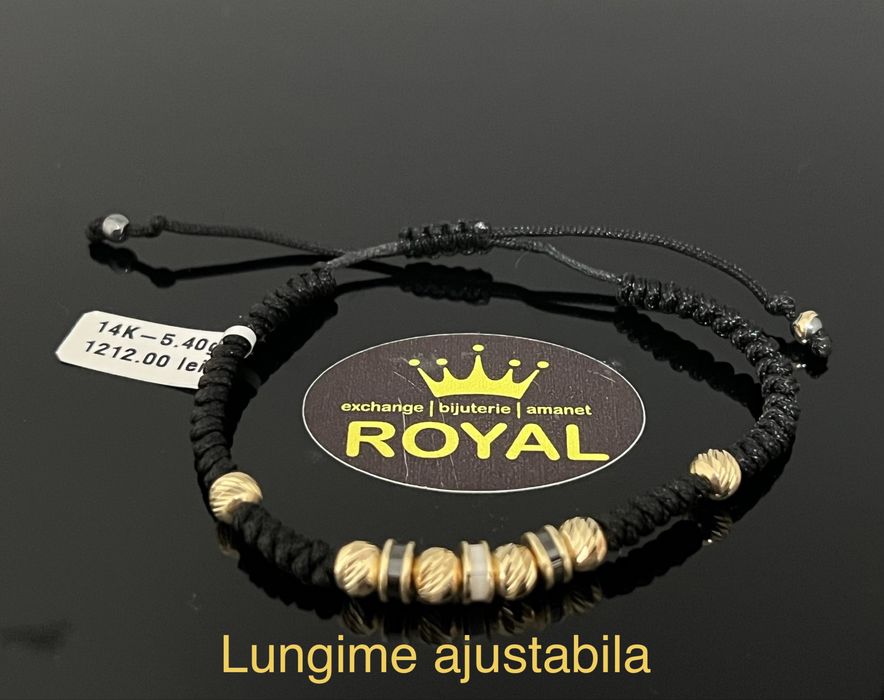 Bijuteria Royal CB : Bratara cu snur aur 14k 5,40gr