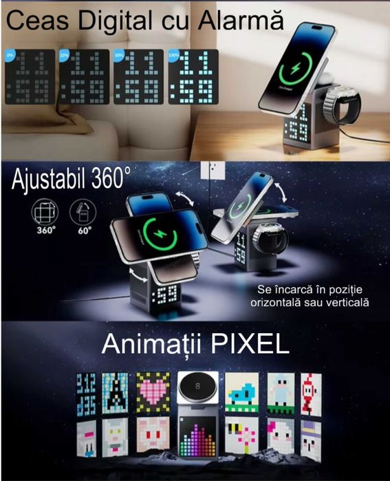 Încărcător Wireless 6 în 1 – Stație de încărcare 6in1 | GAMYS