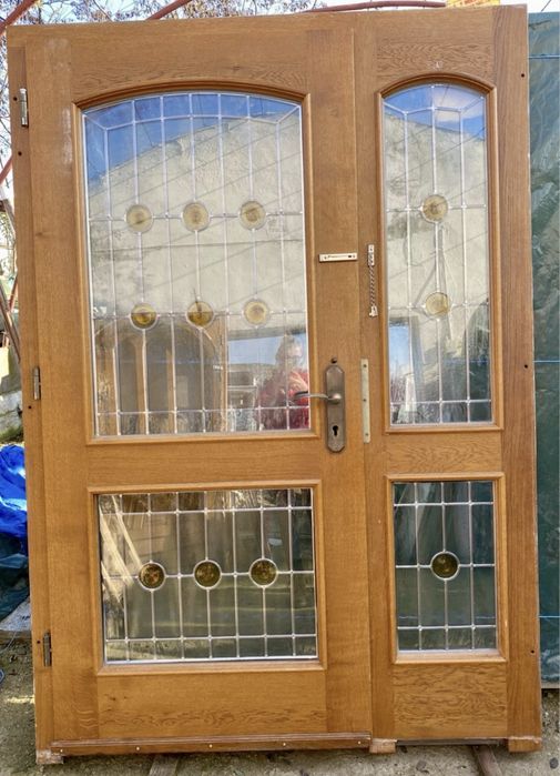 USA INTRARE LEMN casa geam termoan vitraliu H 205 x L 150 Germania