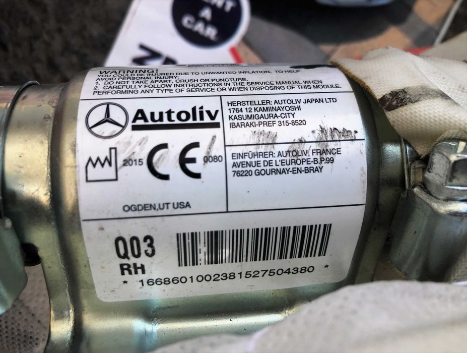 Mercedes Benz ML GLE GL GLS kit airbag volan pasager cortine centuri