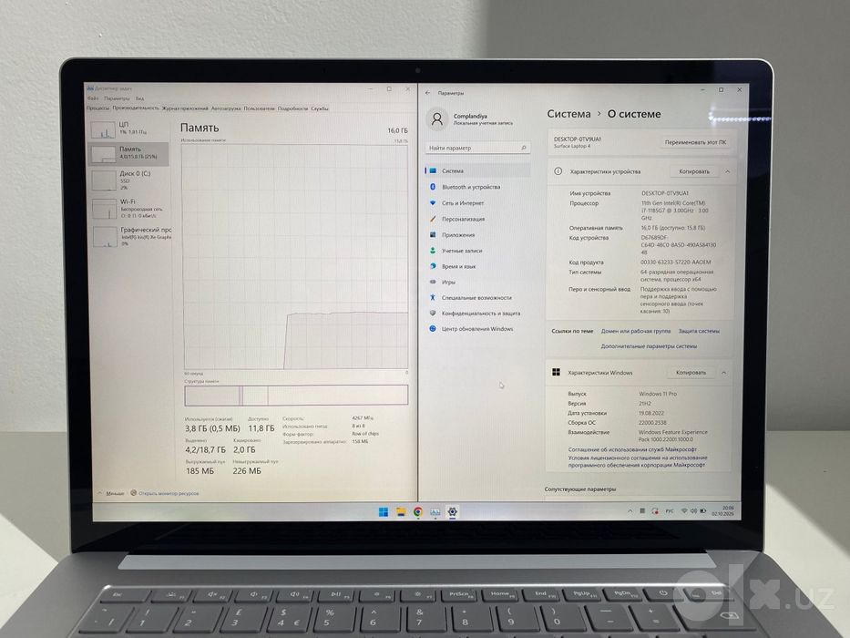 Surface Laptop 4 i7-11 16/256/512