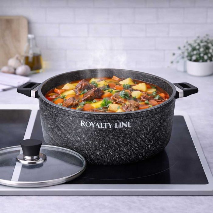Oala din aluminiu turnat cu acoperire marmura 36 cm Royalty Line