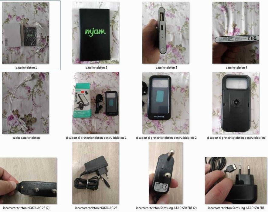 Baterie extern pt tel. incarcatoare,suport/protectie ploaie biclicleta