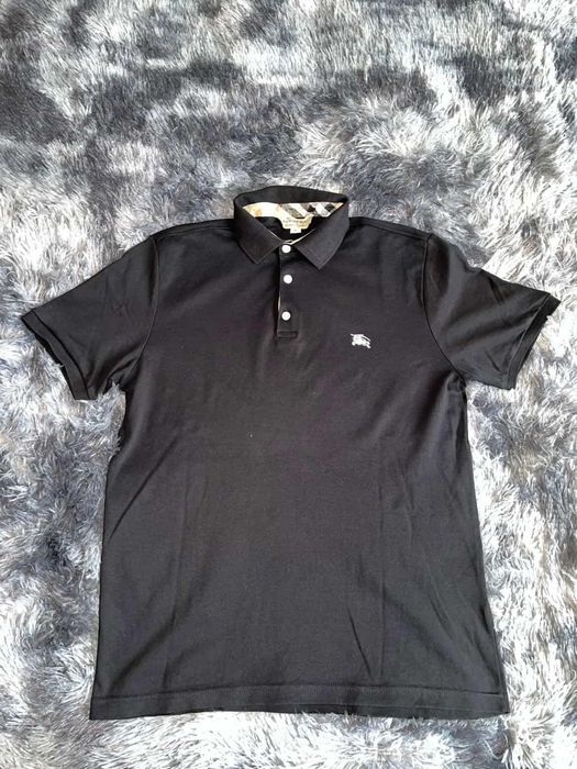 Поло Burberry XL- черно, 100% памук, много добро състояние