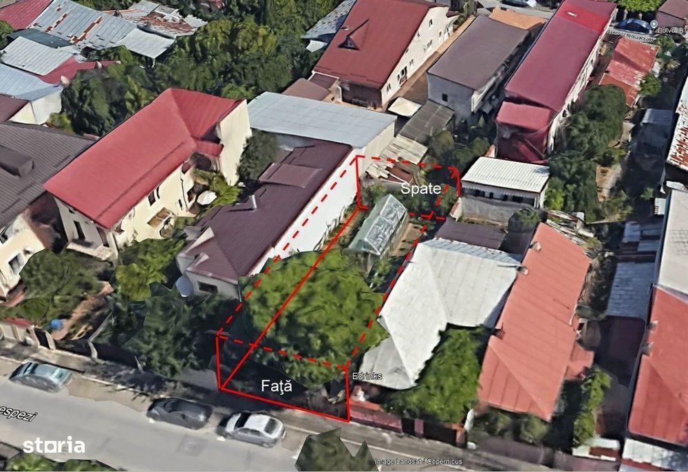 Teren 250 mp, deschidere 10m, Antiaeriana, casa demolabila