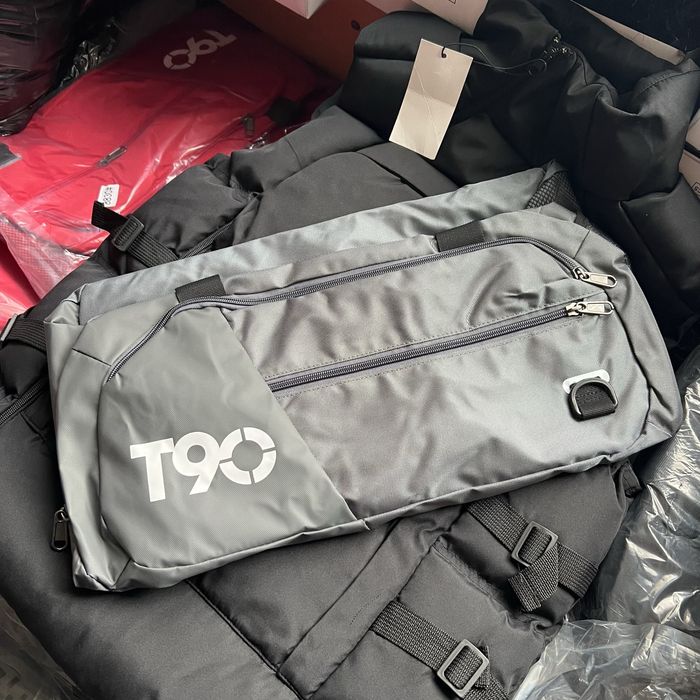 Спортен сак и раница Т90 2в1 за фитнес пътуване с отделение за обувки