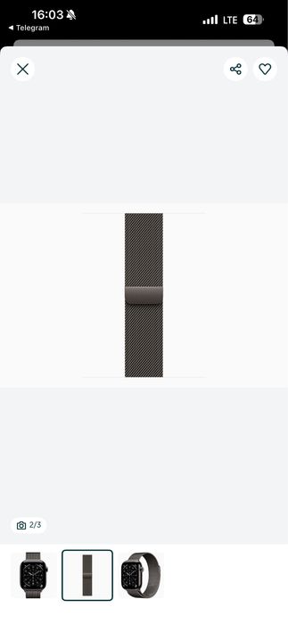 Apple whach 11 42 mm Milanese Loop+LTE(Slate) 2026