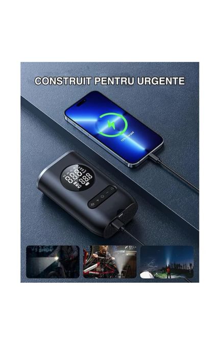 Compresor aer portabil cu afisaj digital