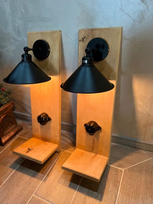 Уникални дървени нощни лампи