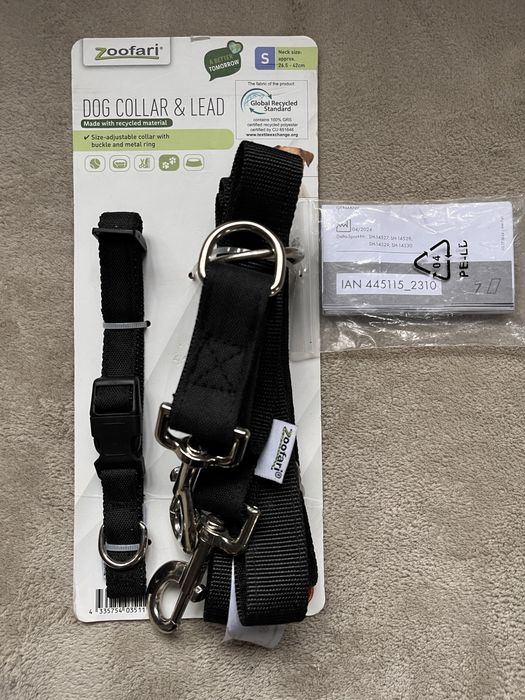 Set zgardă și lesă câini Zoofari mărimea S
