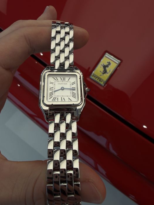 Cartier Panthere 22mm  Small дамски часовник - стомана, бял циферблат, налично в София