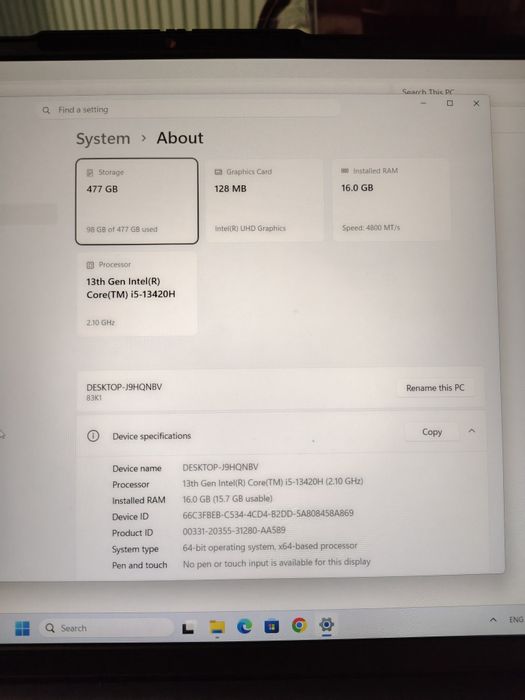Lenovo IdeaPad Slim 3, 15" 512GB SSD 16GB RAM
